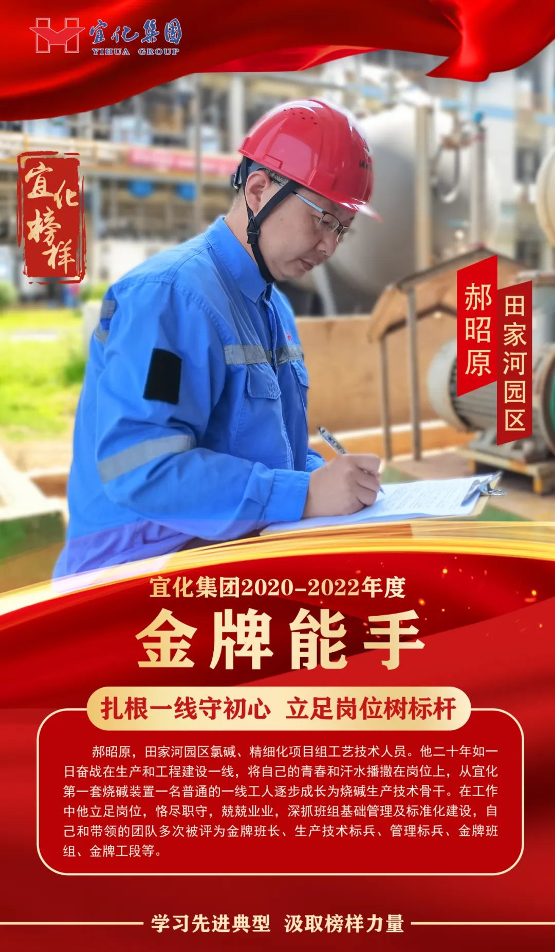 【宜化榜樣】金牌能手郝昭原：扎根一線守初心，立足崗位樹標(biāo)桿